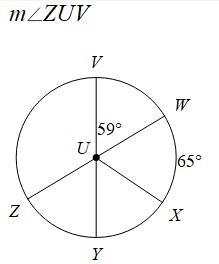 What is the measure of angle ZUV? *-example-1