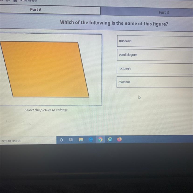 Which of the following is the name of this figure? trapezoid parallelogram rectangle-example-1