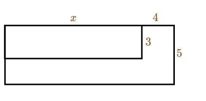 The rectangles in the figure below are similar. Find the value of x. A smaller rectangle-example-1