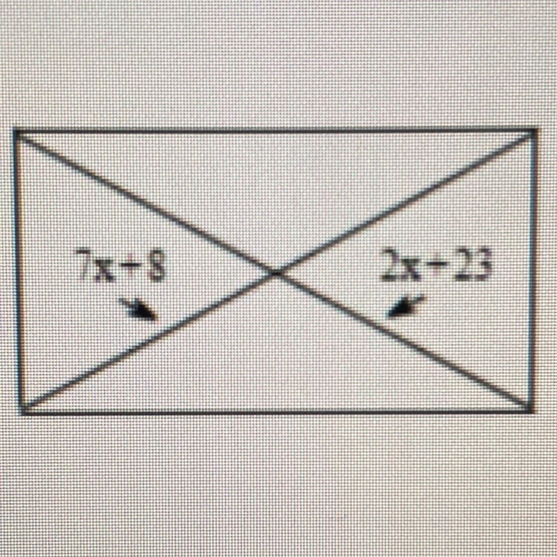 For what value of x is the figure a rectangle?-example-1