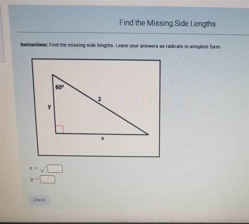 Find the missing side lengths​-example-1