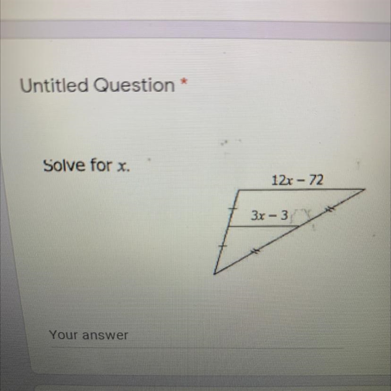 PLEASE HELP solve for X, 12x-72, 3x-3-example-1