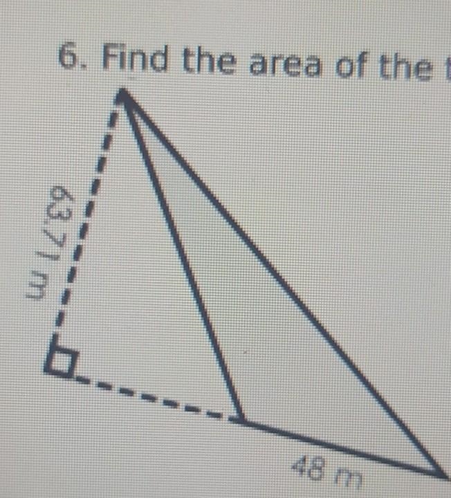 Find the area of the triangle​-example-1