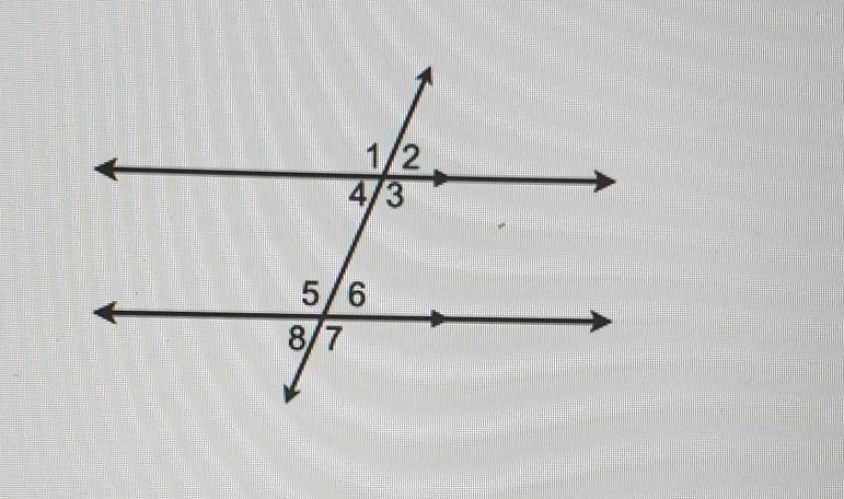 1) In the figure below, m_2 = 60°. Find the measure of each angle. Write which postulate-example-1