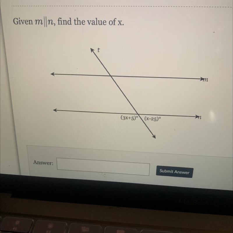 Given m||n, find the value of x-example-1