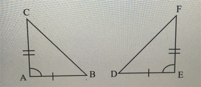 Please help- Tell which postulate, if any, make the triangles congruent-example-1