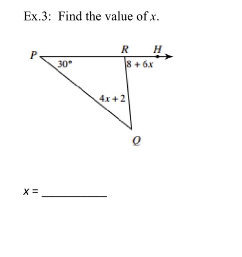 I cant find the value of x Im not sure how to find the value of x in the attached-example-1