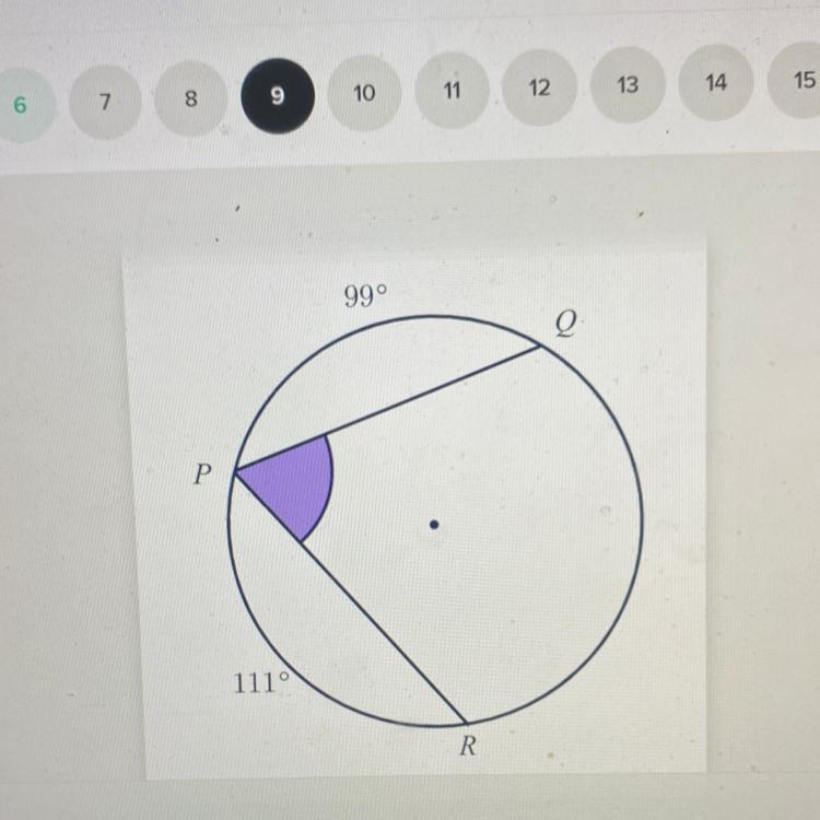 Find Angle RPQ Number are 99 and 111-example-1