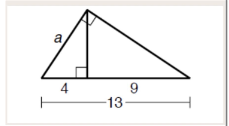 In the figure shown the value of a is equal to-example-1