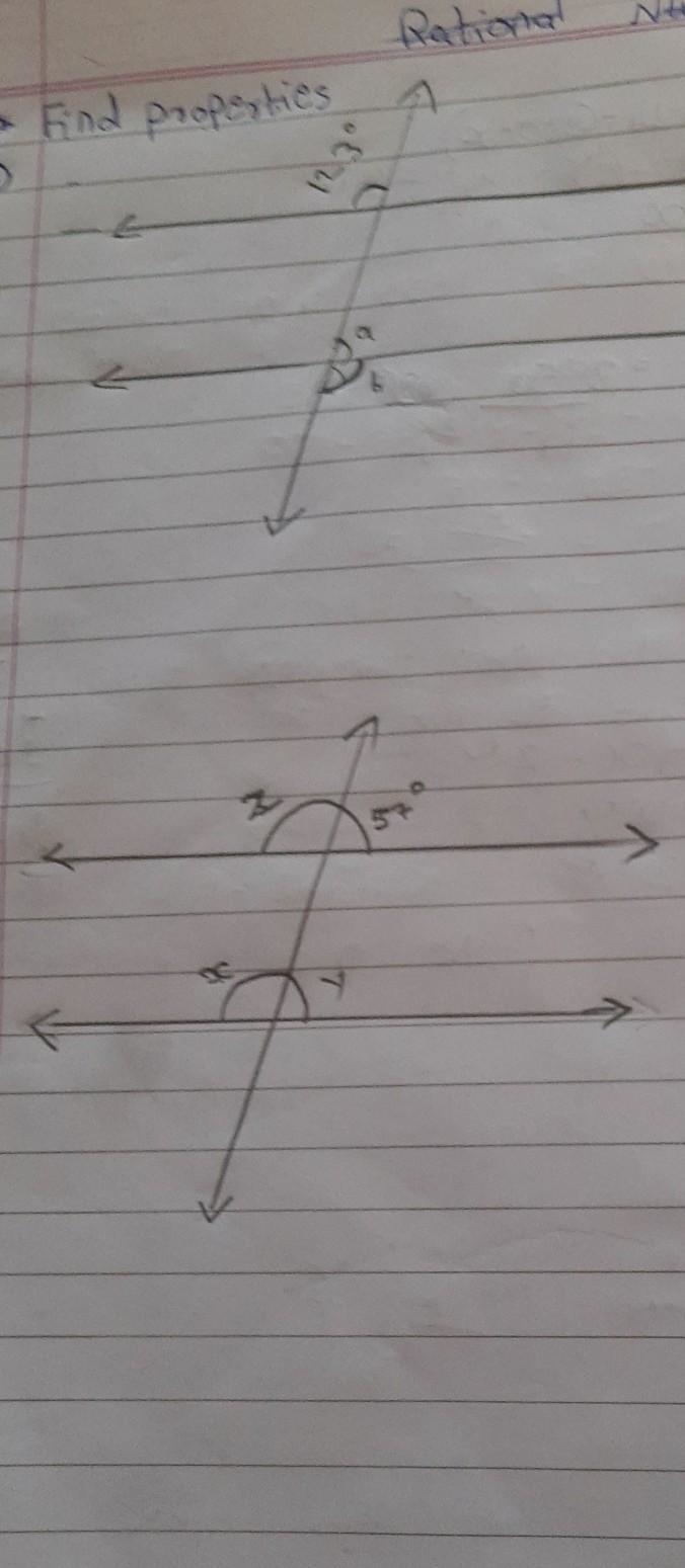 Please help find properties of lines and angles​-example-1