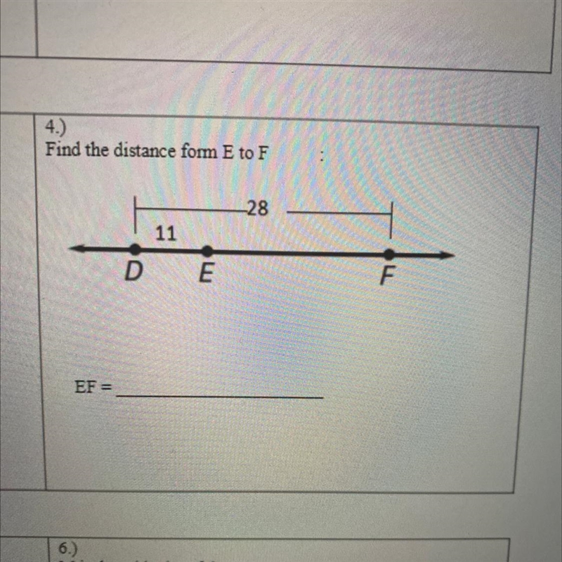 Find the distance from E to F-example-1