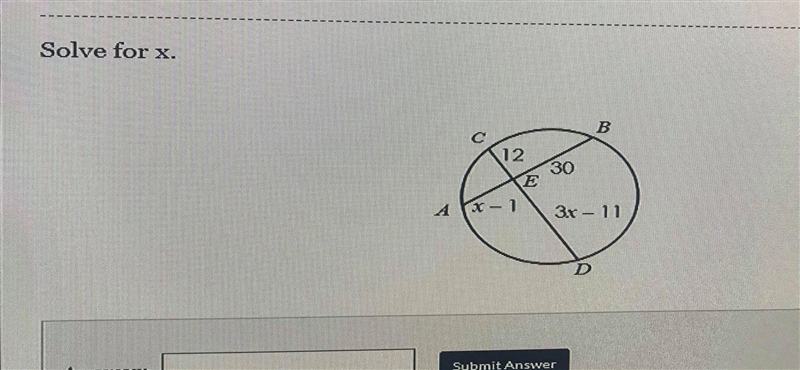 PLEASE help with Geometry. SOLVE FOR X.-example-1