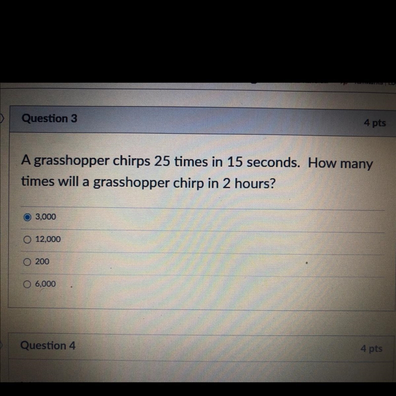 A grasshopper chirp 25 times in 15 seconds. How many times were a grasshopper chirp-example-1