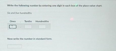 Write the following number by entering one digit in each box ​-example-1