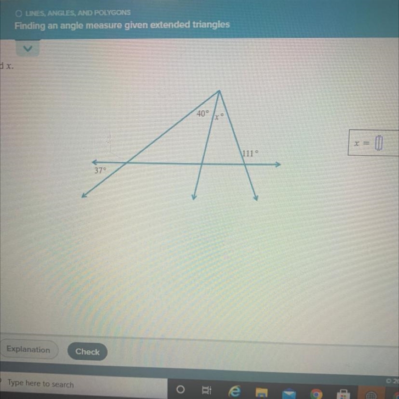 Find x. I had been stuck on this one for awhile-example-1