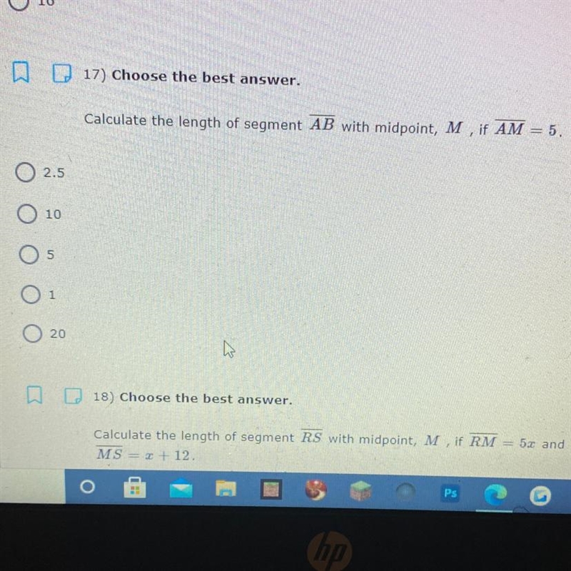 Hey I need help calculating the length of segment Here is the problem Question #17-example-1