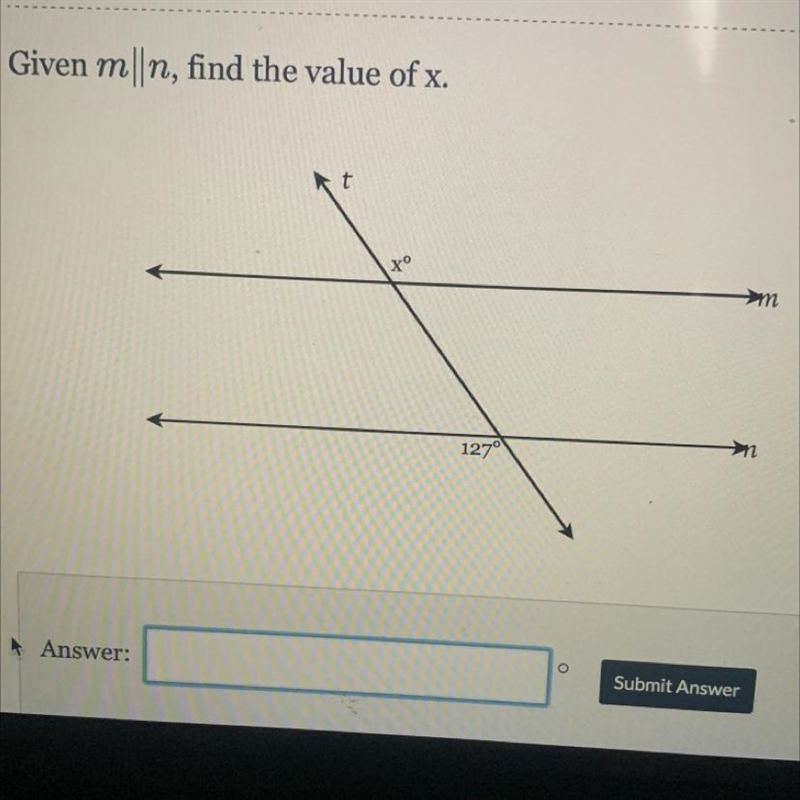 Given m||n, find the value of x-example-1