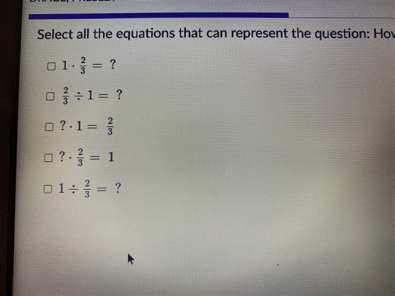 Select all the questions that can represent the question: how many groups of 2/3 are-example-1