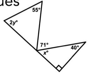 Find the values of x and y.-example-1