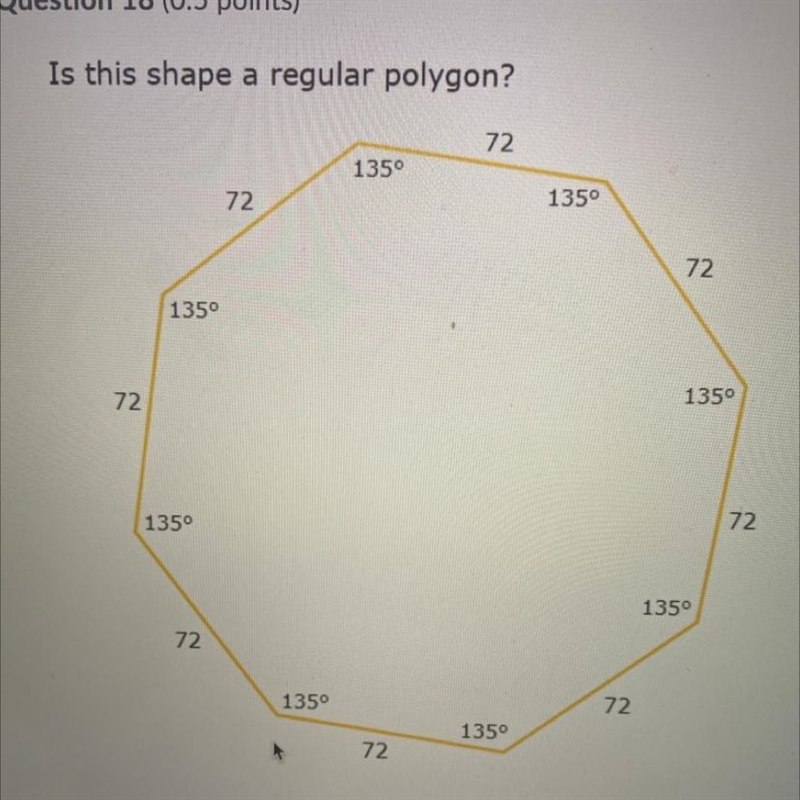 Is this shape a regular polygon-example-1