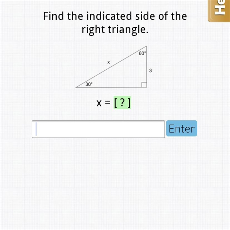 Find the indicated side of the triangle-example-1