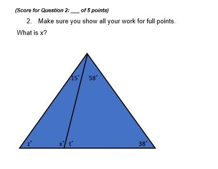 Find x and show work-example-1