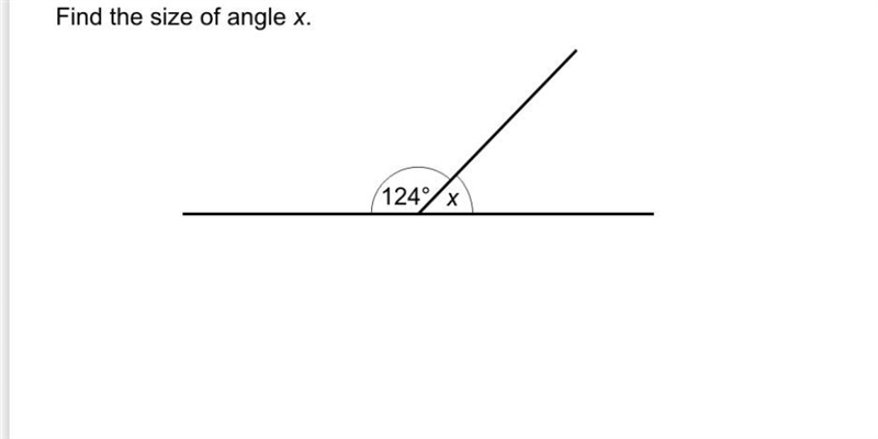 Find the size of angle x.-example-1