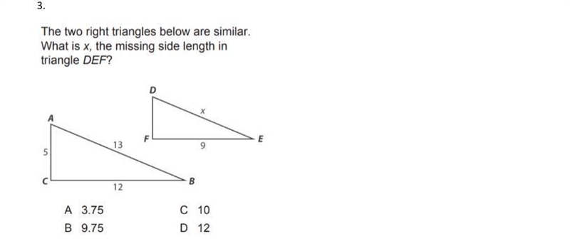 What is x the missing side length in triangle DEF-example-1