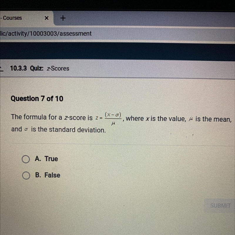 Where x is the value, 4 is the mean, The formula for a z-score is z = (x-0) 44 and-example-1