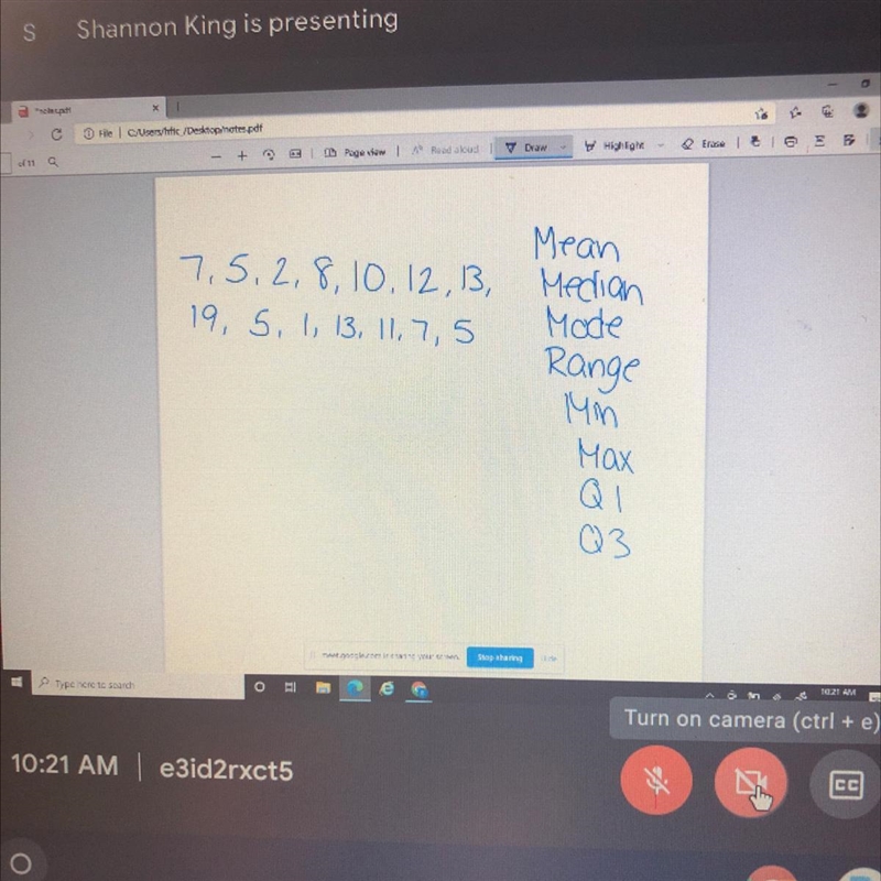 Please help me find the answers For the mean median mode range mm max q1-example-1