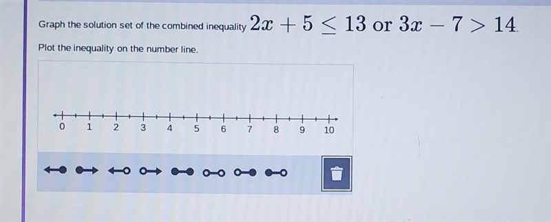 Plot the inequality on the number line​-example-1