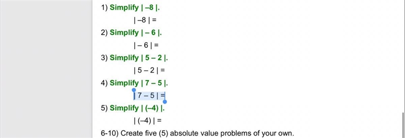 Can someone help me with 1-5 and create problems for 6-10-example-1