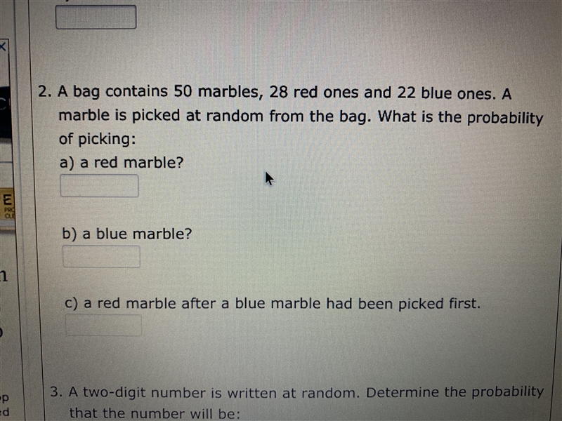 Probabilities only need the answer to a) and b)-example-1