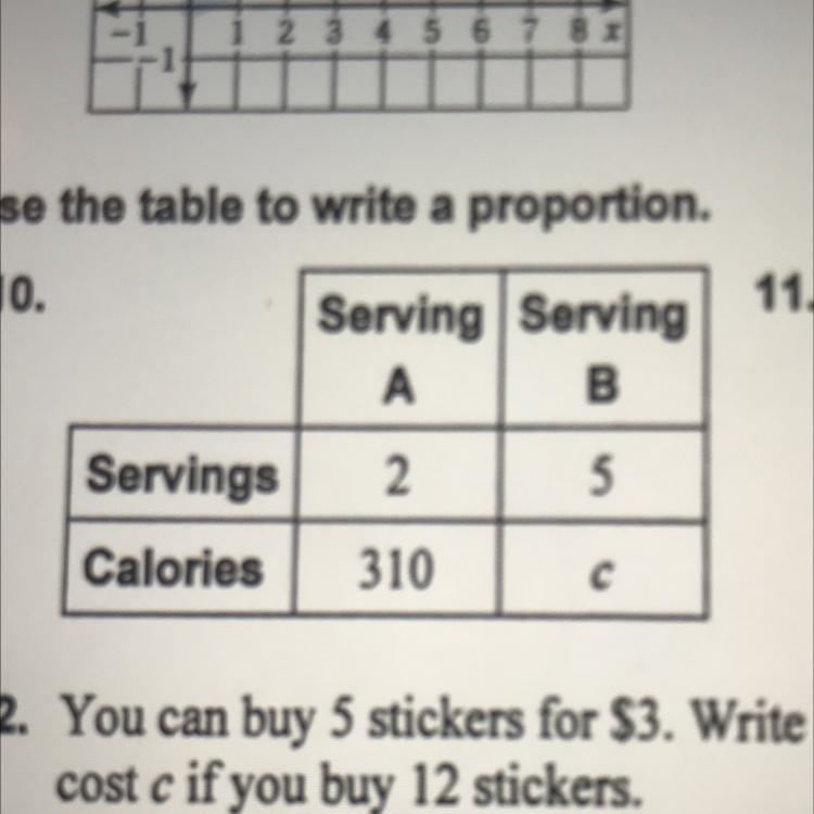 15 points Need ASAP- Use the table to write a proportion ~ (table on picture)-example-1