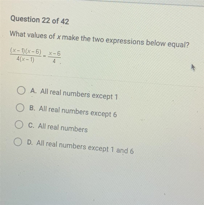 What values of x make the two expressions below equal?-example-1