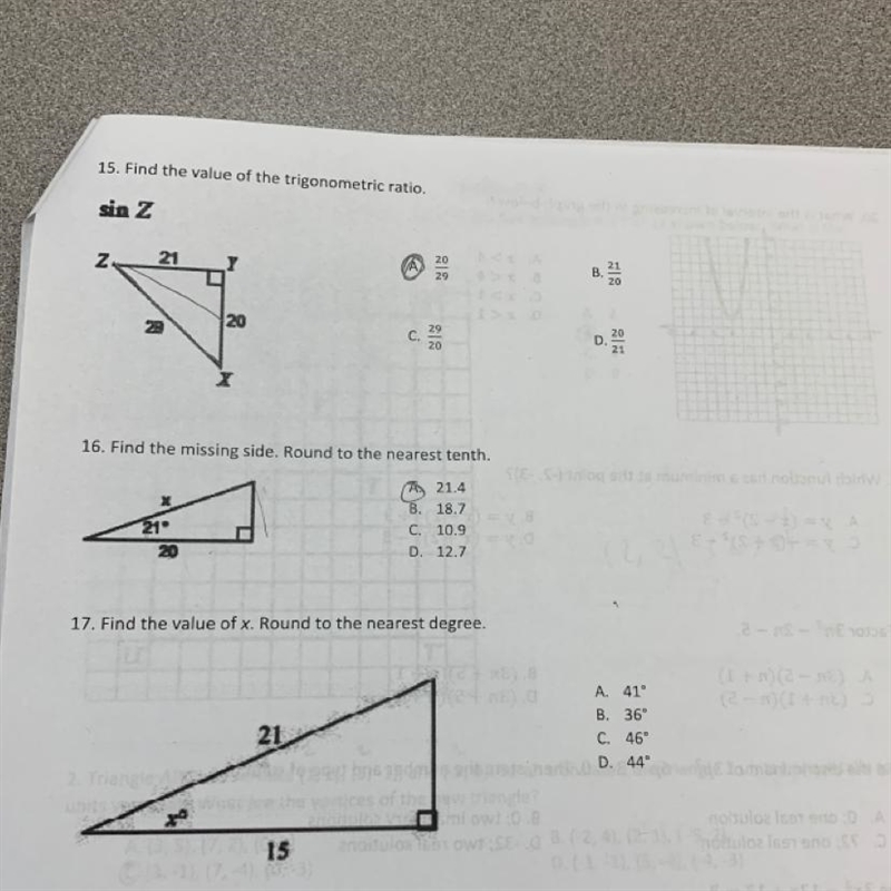 -. Find the value of x. Round to the nearest degree.-example-1