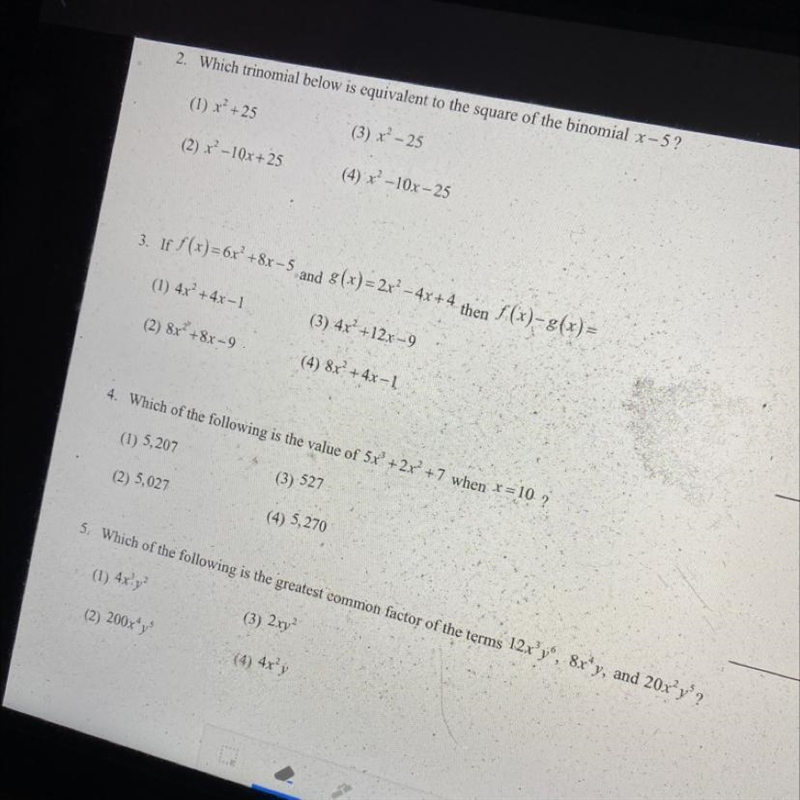 Please help with 3 , 4 & 5 i mark Brian list-example-1