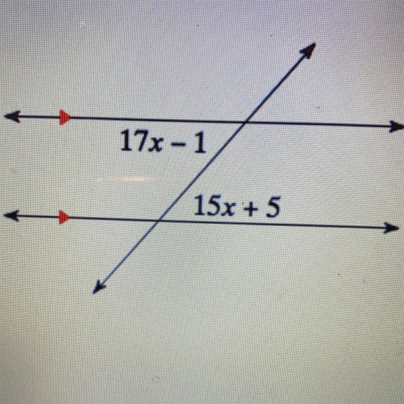 Find x then calculate the measure (geometry)-example-1