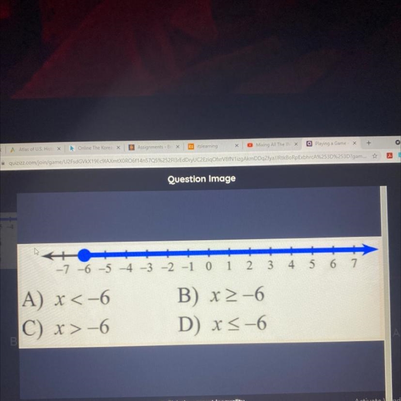 Pick the correct inequality. A . B. C. D .-example-1