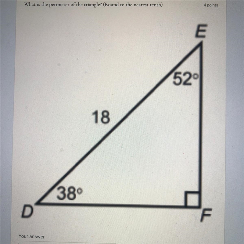 PLEASE HELP I NEED TO PASS What is the perimeter of the triangle? (Round to the nearest-example-1