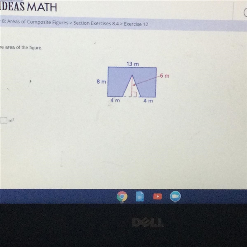 Find the area of the figure-example-1