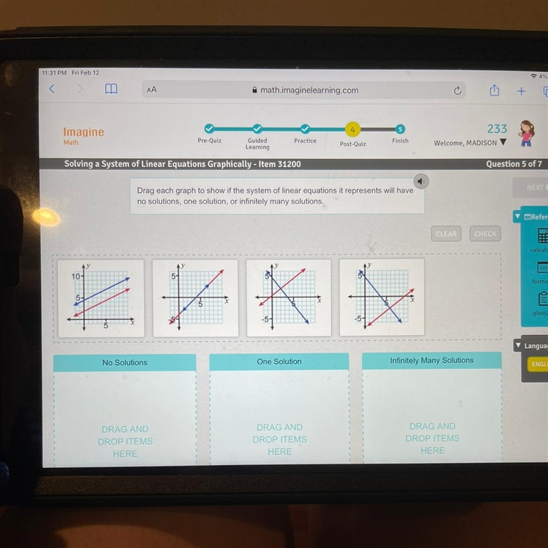 HELP‼️❗️‼️❗️‼️❗️‼️ Drag each graph to show if the system of linear equations it represents-example-1