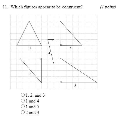 Hello ! i need help which figures appear to be congruent-example-1