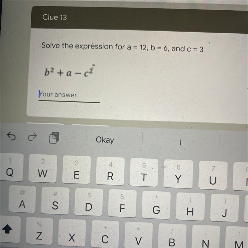 Solve the expression for a=12, b=6 and c=3-example-1