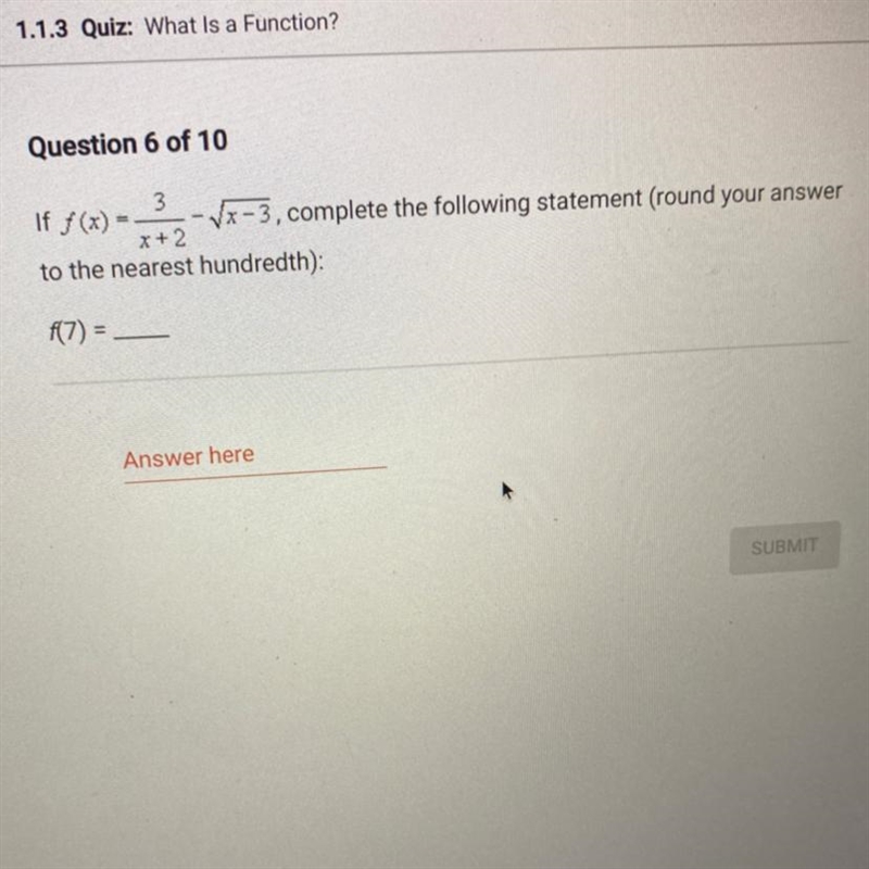 3 If f(x) - VX-3, complete the following statement (round your answer to the nearest-example-1