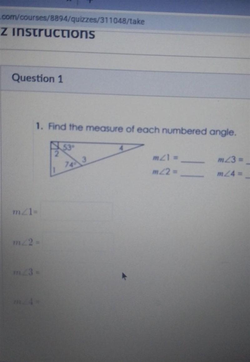 Find the measure of each numbered angle.​-example-1