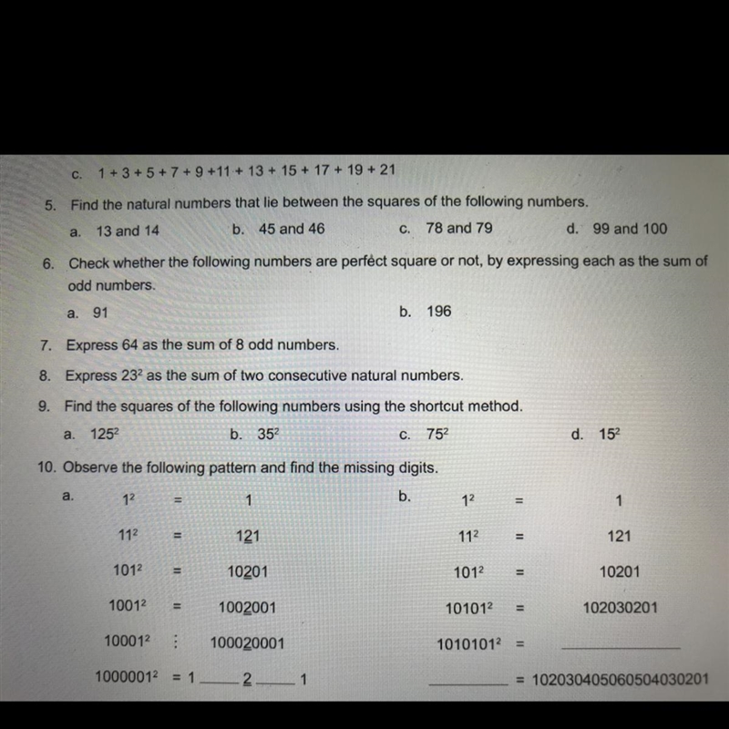 6. Check whether the following numbers are perfect square or not, by expressing each-example-1