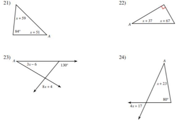 Find the measure to angle A-example-1