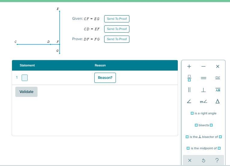 Use the given information to prove that DF=FG. PLEASE HELP ME!!!-example-1