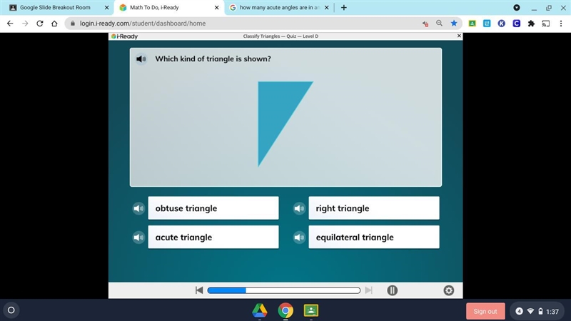 Help My Sister What triangle is shown?-example-1